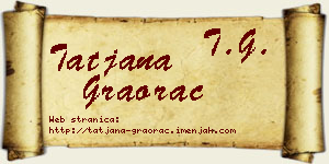 Tatjana Graorac vizit kartica